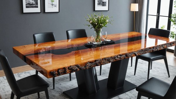 Table à manger résine époxy : design et durabilité exceptionnels